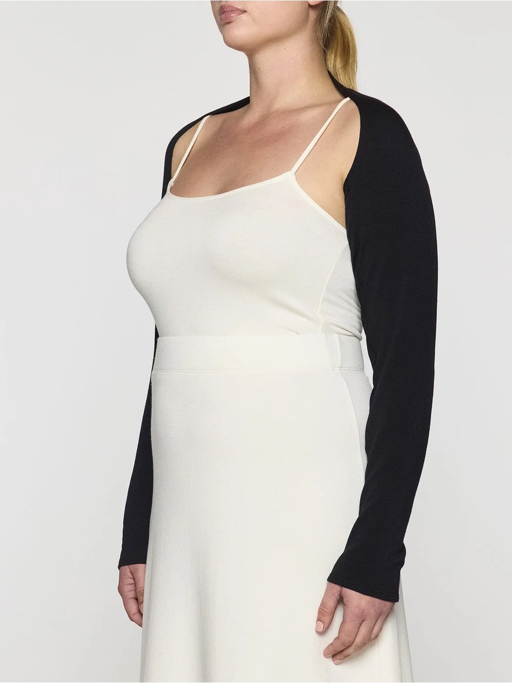 BleuSalt "The Bolero" Long Sleeve Coverup Cardigan Top in Black Size S/M $70